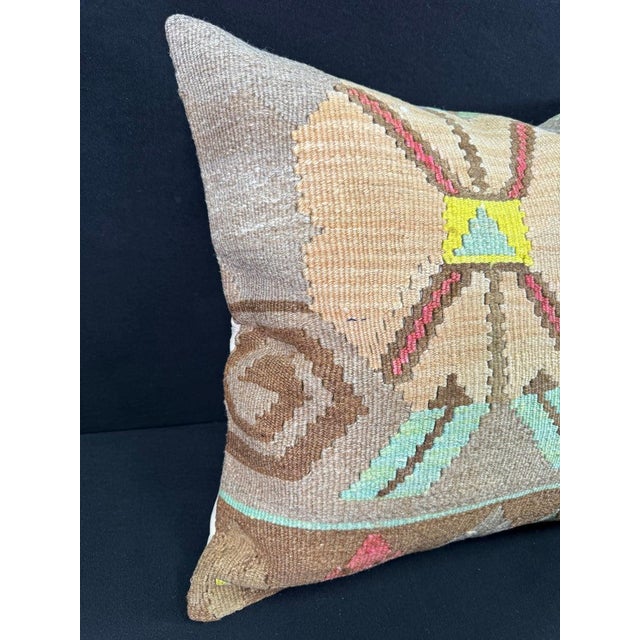 Turkish Hemp Pillow Cushion Natural Mint Green Brown Pillow Cushion Cover 24"x24" #30400 Enhance your home decor with our...
