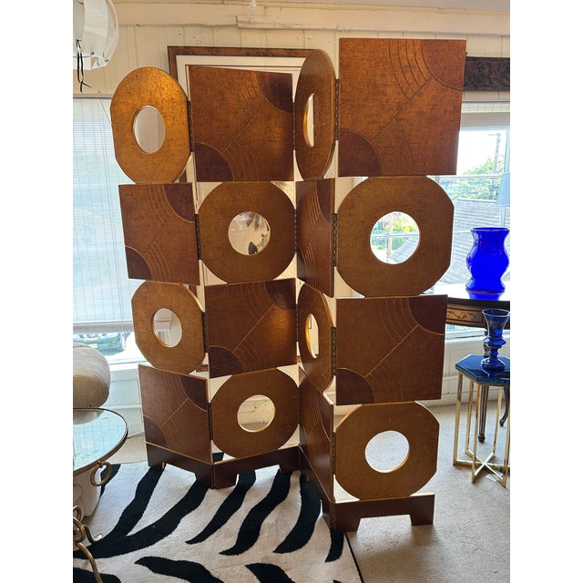 Post Modern Style Hand Crafted Gilded Wood Room Divider by James Johnston For Sale - Image 4 of 18