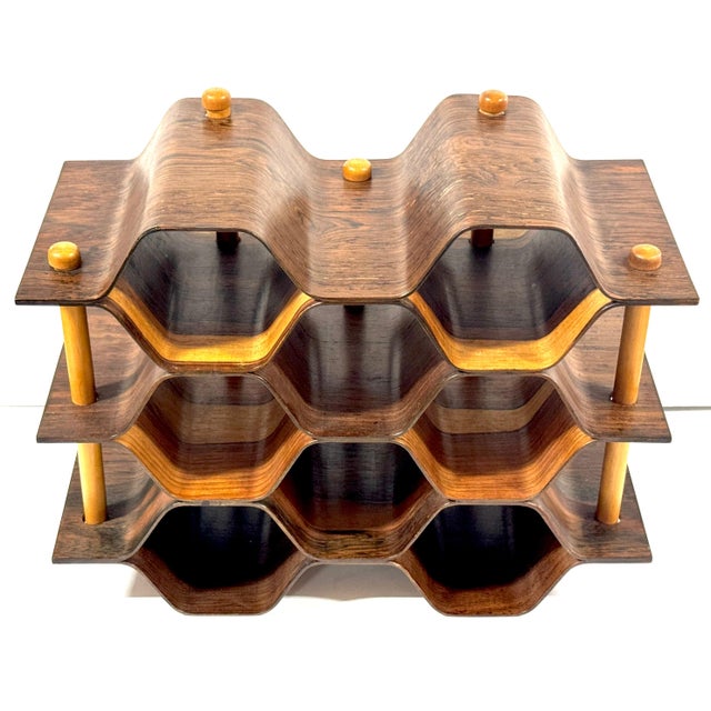 Wood Torsten Johansson Swedish Bentwood Modular Wine Rack, 1960s For Sale - Image 7 of 11