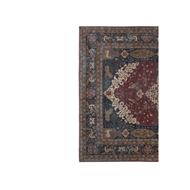 1960s Turkish Animal Pictorial Rug 8'10'' X 12'2'' For Sale - Image 4 of 13