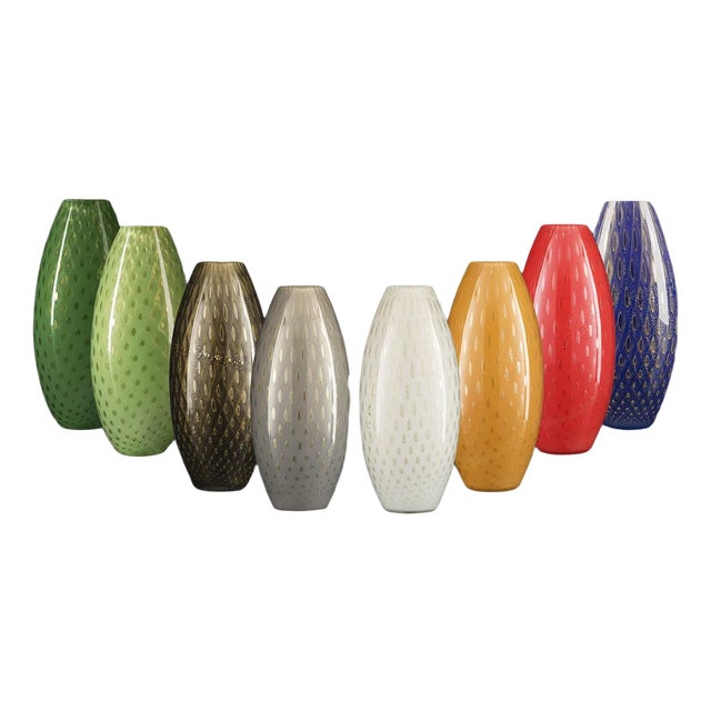 Fat Big Italian Gold and Green Murano Glass Mocenigo Vase by Marco Segantin for VGnewtrend For Sale