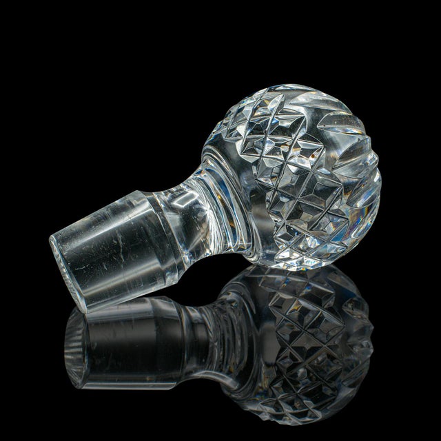 Vintage Ship's Merlot Decanter, English Crystal Glass, Wine, Spirit, Mid Century For Sale - Image 12 of 12