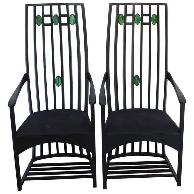1970s Charles Rennie Mackintosh Style for Cassina Arm Chairs - a Pair ...