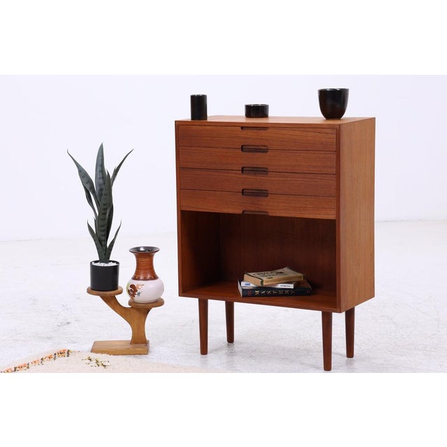Mid-Century Teak Chest of 5 Drawers, 1960s For Sale - Image 3 of 13