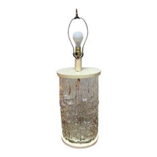 Swedish Molded Glass Table Lamp, Art Glass, Scandinavian Modern, 1965 For Sale