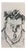 Mino Maccari, Portrait Drawing, Charcoal and Watercolor, 1960s For Sale