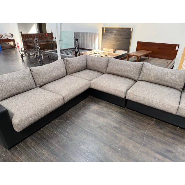 Gray Modernist Bespoke Sectional Sofa, Three Piece For Sale - Image 8 of 12