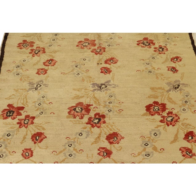2010s Contemporary Sparta Rug Beige Red Floral Pattern For Sale - Image 5 of 6
