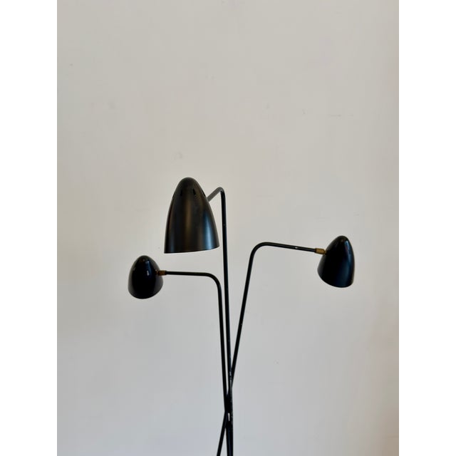 Mid-Century Modern Tripod Floor Lamp with Three Adjustable Shades, and Brass Details, 1960 For Sale - Image 16 of 18