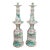 Pair of 24 Inches Chinese Famille Rose Porcelain Candlesticks For Sale