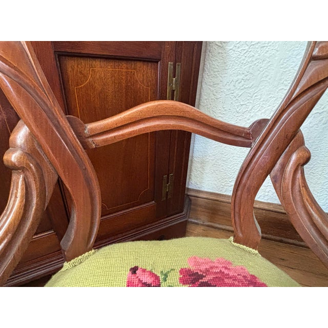 19th Century Victorian Mahogany Balloon Back Parlor Side Chairs - A Pair For Sale - Image 10 of 12