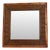 Vintage Square Bamboo and Rattan Mirror, 1960s For Sale