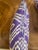 Pair of new 20" decorative pillows in Schumacher's "Asaka Ikat" in Violet colorway. Pillow covered on both sides with...