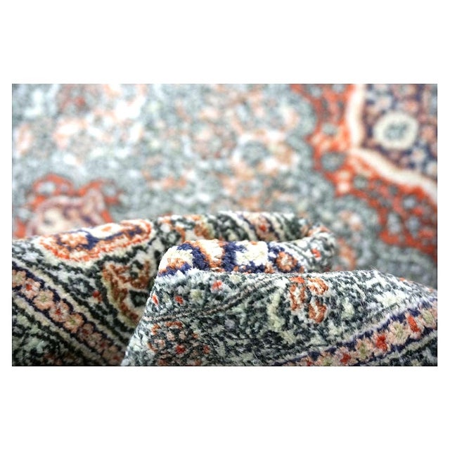 Vintage Sino-Persian Hereke Silk 3x5 Ivory, Red & Purple Handmade Area Rug #1144265 For Sale - Image 16 of 16