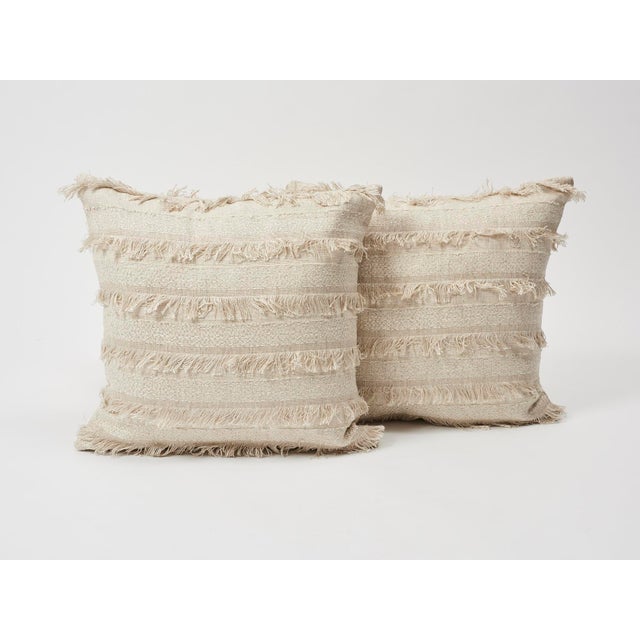 2010s Schumacher Double-Sided Pillow in Acadia Silky Woven Print For Sale - Image 5 of 7