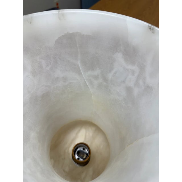 Mid 20th Century Mid 20th Century Italian Carved Alabaster Urn Accent Lamp For Sale - Image 5 of 9