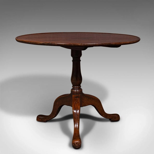 1780s 3 Feet Wide Antique Georgian English Tilt Top Table For Sale - Image 13 of 13