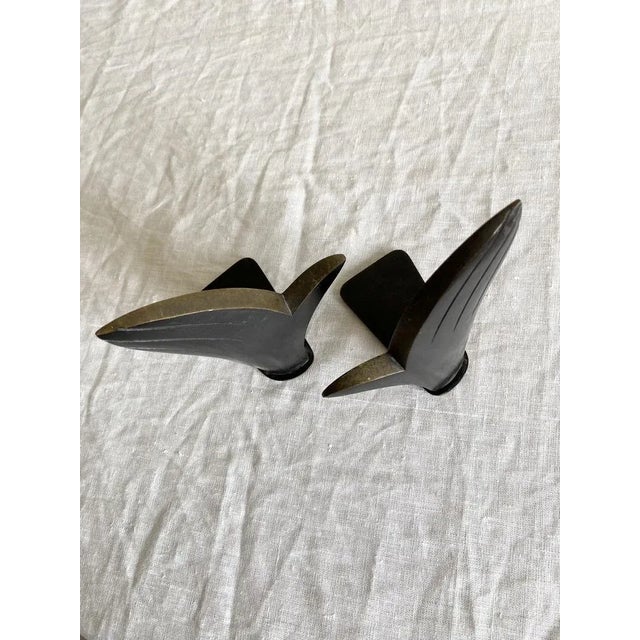 Black Bronze Bookends by Richard Rohac, Austria, 1950s, Set of 2 For Sale - Image 8 of 9