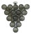 21st Century Italian Grappolo Polished Chrome Frosted Smoky Murano Glass Chandelier by Fabio LTD For Sale
