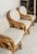 Set of Four Vintage Coastal Rattan Swivel Lounge Chairs on Casters With Original Cushions For Sale - Image 4 of 7