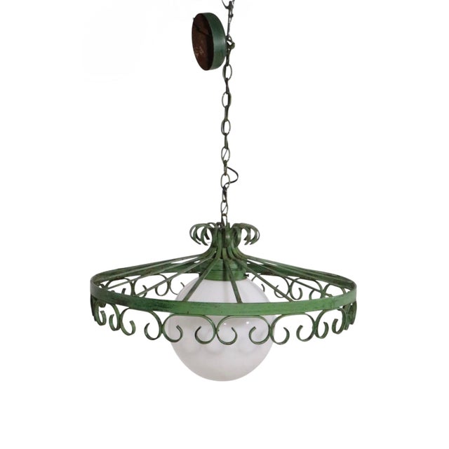 Mid-Century Modern 1970s Brutalist Spanish Style Wrought Iron Chandelier After Umanoff For Sale - Image 3 of 6