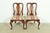 Queen Anne Baker Furniture Style Queen Anne Solid Cherry Wood Side Chairs or Dining Chairs, Pair For Sale - Image 3 of 13