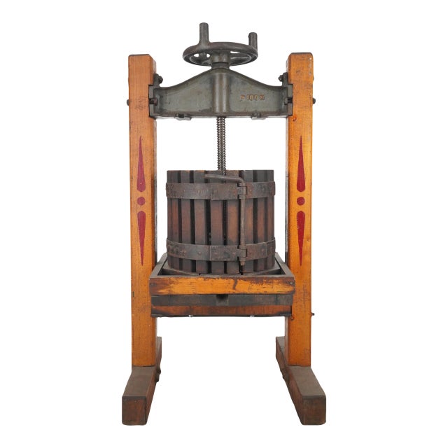 Antique Wooden Fruit Cider Press For Sale