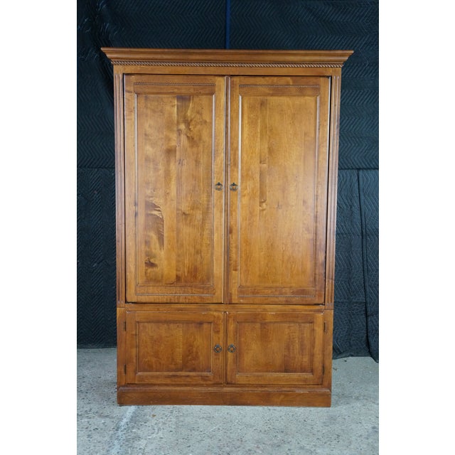 Late 20th Century Late 20th Century Ethan Allen Country Crossing Maple Tv Media Entertainment Cabinet 17-9700 For Sale - Image 5 of 18