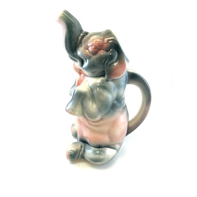 Elephant Majolica Pitcher from Saint Clement For Sale - Image 10 of 11