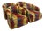 Vintage Postmodern Geometric Upholstered Swivel Chairs – Set of 4 For Sale