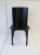 Calligaris Italian Designer Postmodern Black Lacquer Wood and Leather Side Chair For Sale - Image 4 of 13