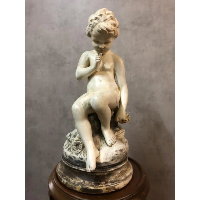 Antique Plaster Silent Child of Falconnet Sculpture For Sale - Image 14 of 15
