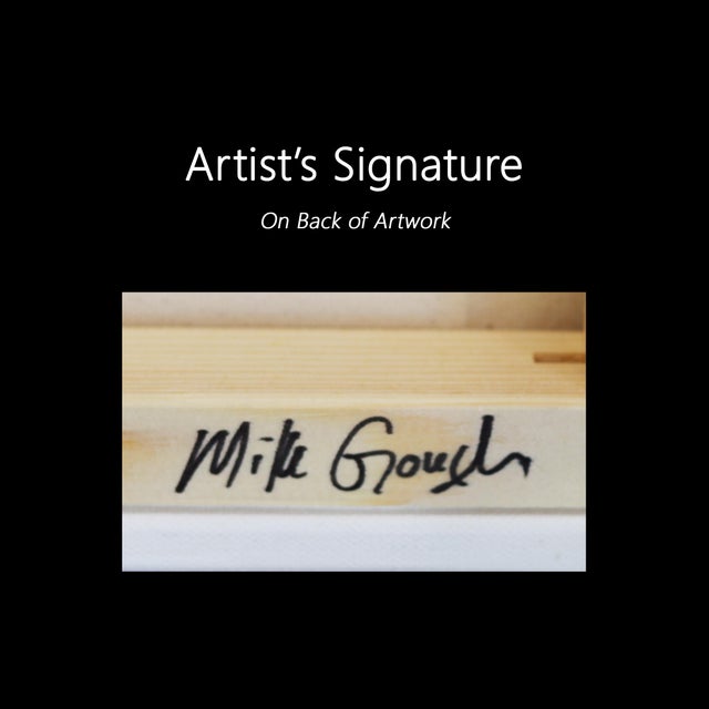 Lines of Light #5 (Drift) - Moody Sage Green Tone Surrealist Landscape Painting Original Artwork by Mike Gough For Sale - Image 9 of 9