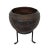 Beautiful vintage Bida water vessel on iron stand. Hand crafted old terra cotta water storage pot with hand carved design...