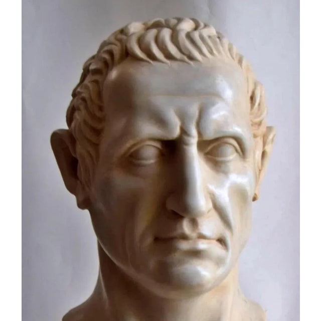 Italian Artist, Caesar Bust, Early 20th Century, Carrara Marble For Sale - Image 3 of 6
