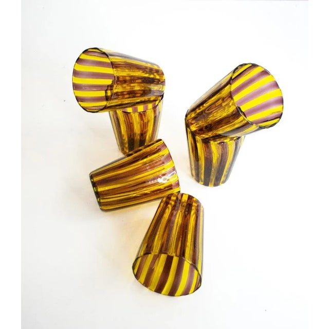 Contemporary Cocktail Set in Murano Glass by Mariana Iskra, Set of 6 For Sale - Image 3 of 8