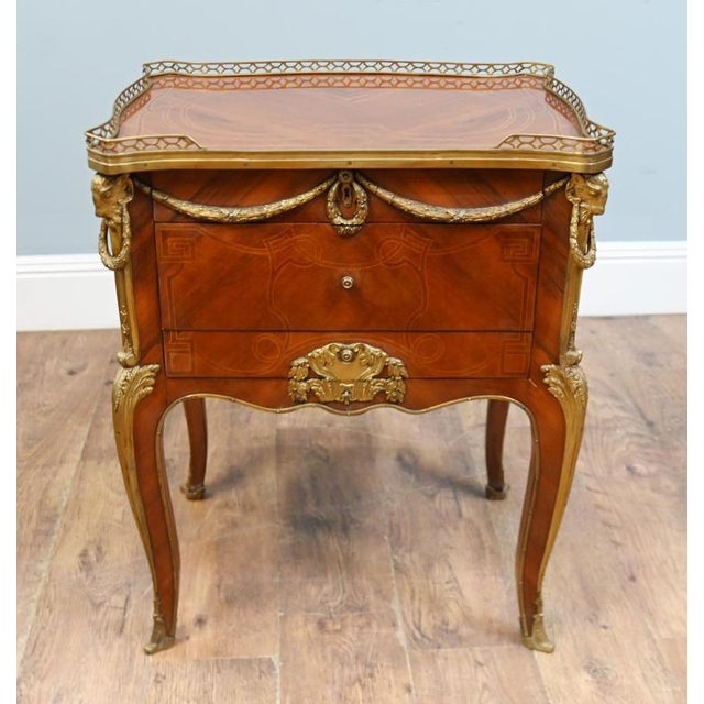 Metal Antique French Louis XV Kingwood Commode, 1890 For Sale - Image 7 of 7