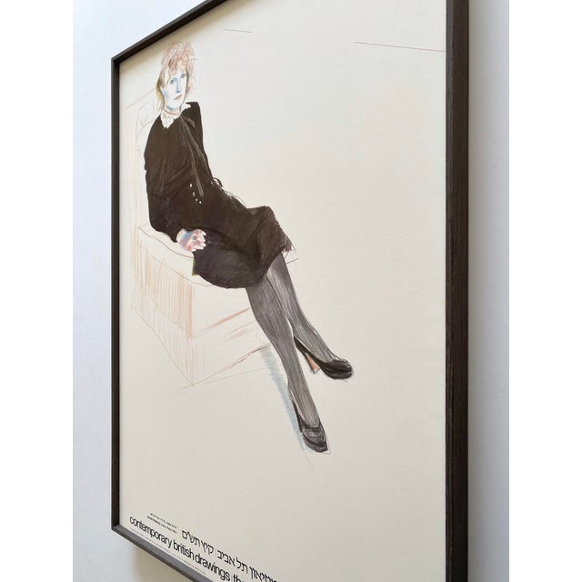 David Hockney Vintage 1980 Lithograph Print Framed Museum Exhibition Poster " Celia, Paris " 1973 For Sale - Image 12 of 14