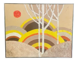 1970s Giant Palette Knife Painting by Rinaldi