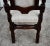 Walnut Accent Chair Carved High Back Jacobean Style William & Mary Stretcher 80s For Sale - Image 9 of 12