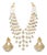 Traditional Kundan 5 Layer Polki Rose Cut Diamond 18 K Bridal Set and Chand Bali For Sale