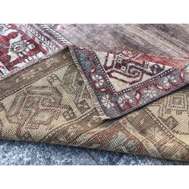 1960s Vintage Handmade Oushak Rug - 6′ × 8′4″ For Sale - Image 10 of 11