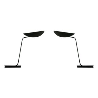 Anodic Bronze & Black Plume Table Lamps by Christophe Pillet for Oluce, Set of 2 For Sale