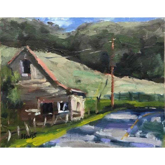 Quiet Places & Journeys — Rose Barn, Morgan Hill (Original Oil Landscape) For Sale