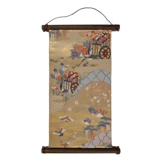 Japanese Ceremonial Silk Wall Tapestry by Renaras For Sale