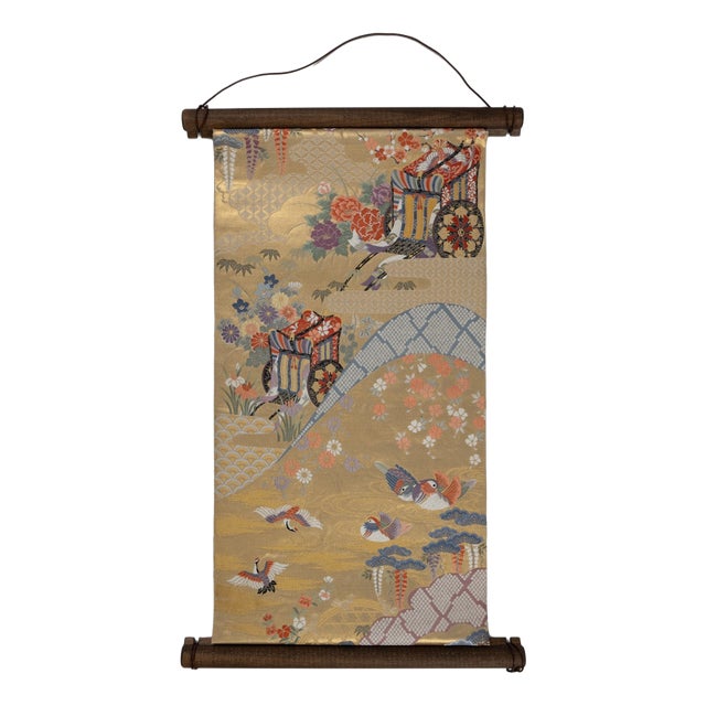 Japanese Ceremonial Silk Wall Tapestry by Renaras For Sale