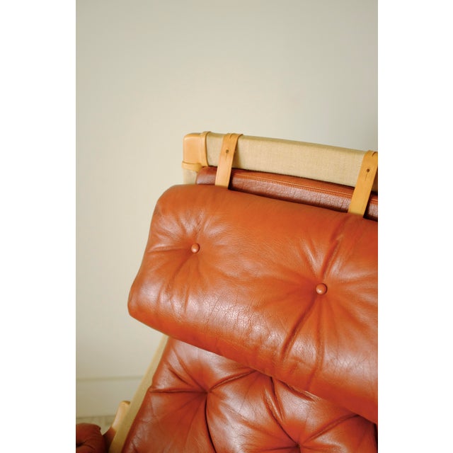 Leather and Canvas Pernilla Chair by Bruno Mathsson For Sale - Image 10 of 16
