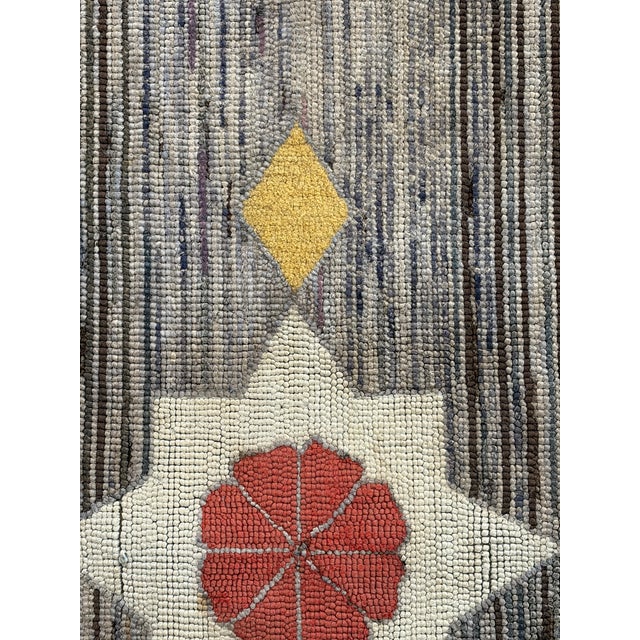 Vintage Hand Hooked Geometric Area Rug For Sale - Image 15 of 18