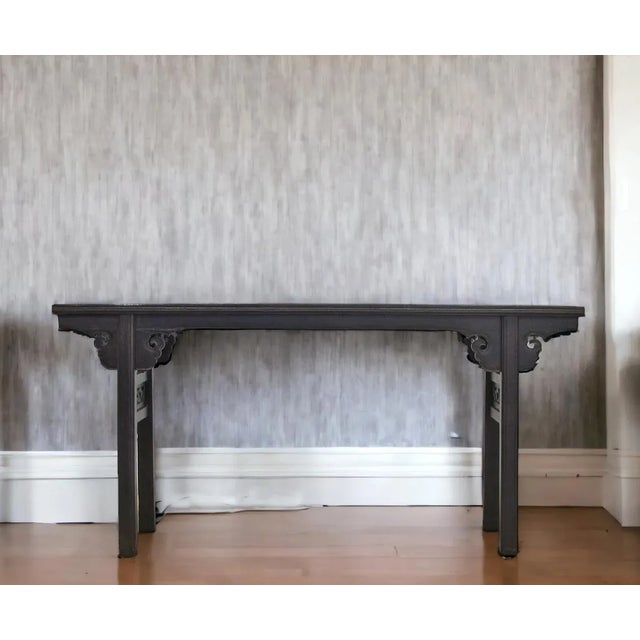 Coffee Late 18th Century Altar Console Table With Cloud Spandrels For Sale - Image 8 of 11