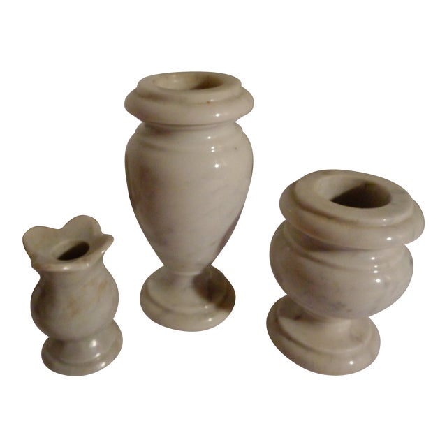 Vintage Italian Marble Candle Holders Set of 3 Chairish